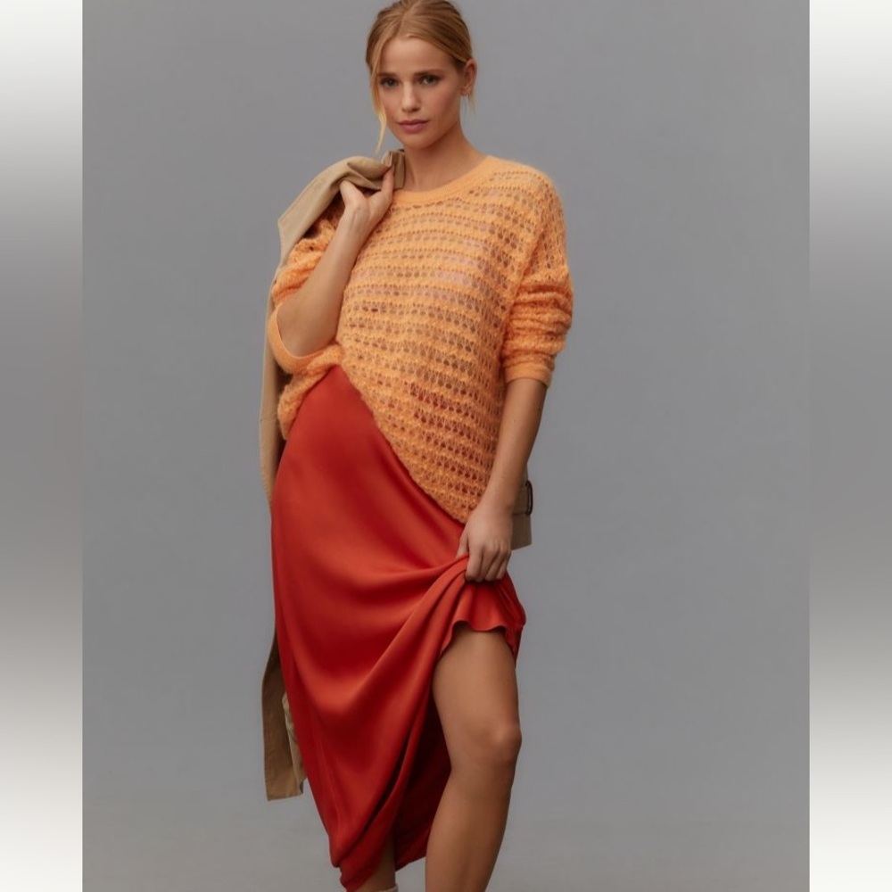 NWT Anthropologie Pilcro Wool Blend Open Stitch Sweater - Picture 2 of 14